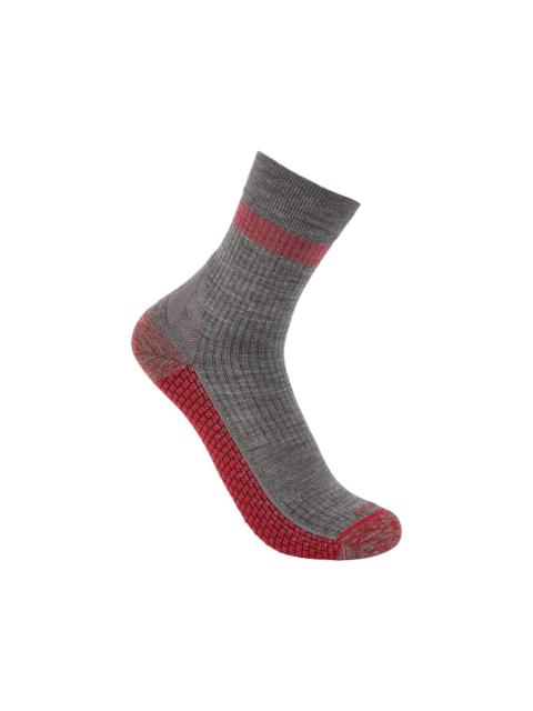 Carhartt Women's Force Grid Lightweight Synthetic-Merino Wool Blend Short Crew Sock