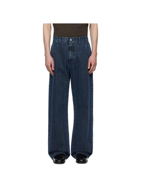 mfpen Navy Straight Cut Jeans