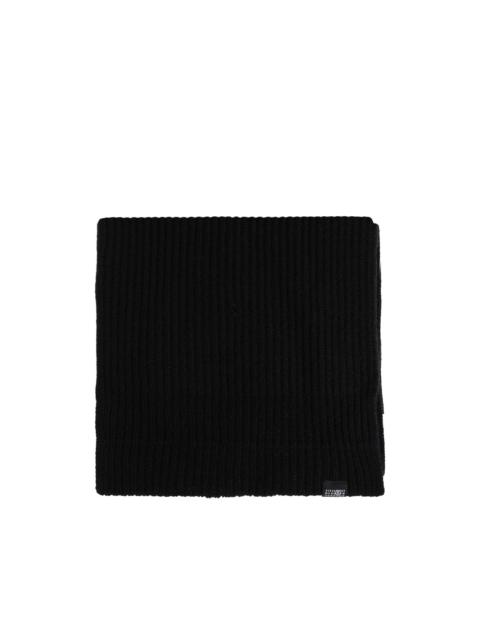 MM6 Maison Margiela ribbed logo-patch scarf