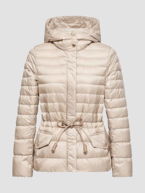 Moncler Women's Raies Puffer Coat with Hood - Light Beige