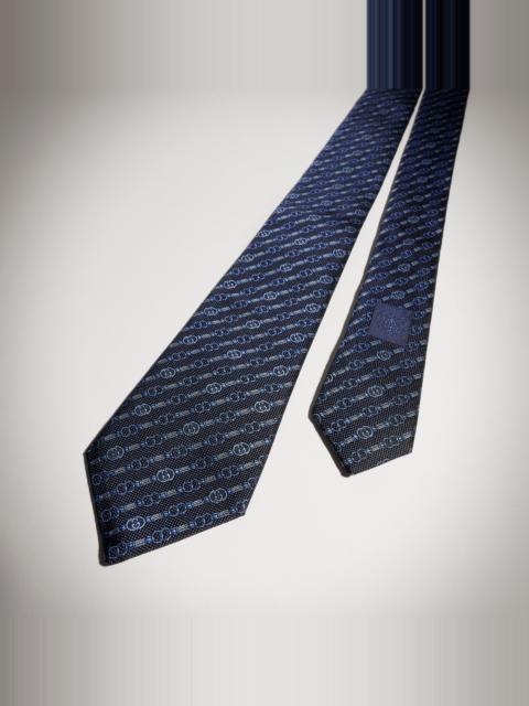 GUCCI Interlocking G belt silk jacquard tie