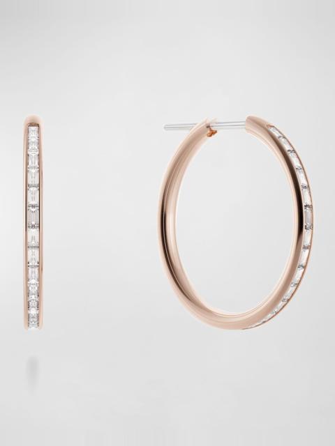 Spinelli Kilcollin Miri Hoop Earrings with Channel-Set Diamonds, Rose Gold, 20mm