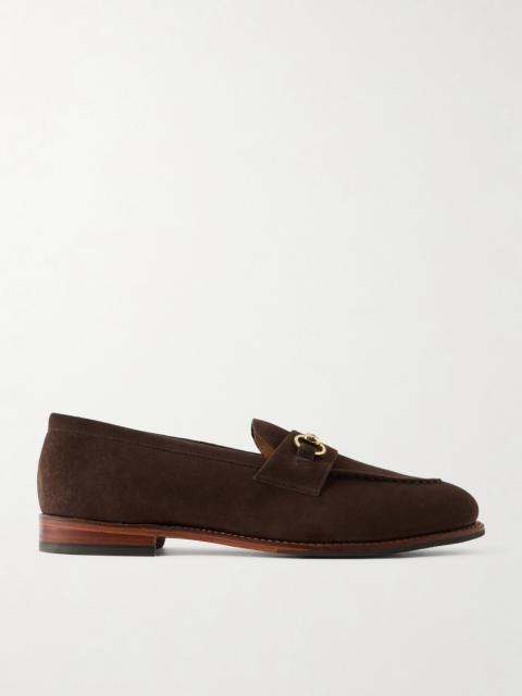 Grenson Franklin Horsebit-Embellished Suede Loafers