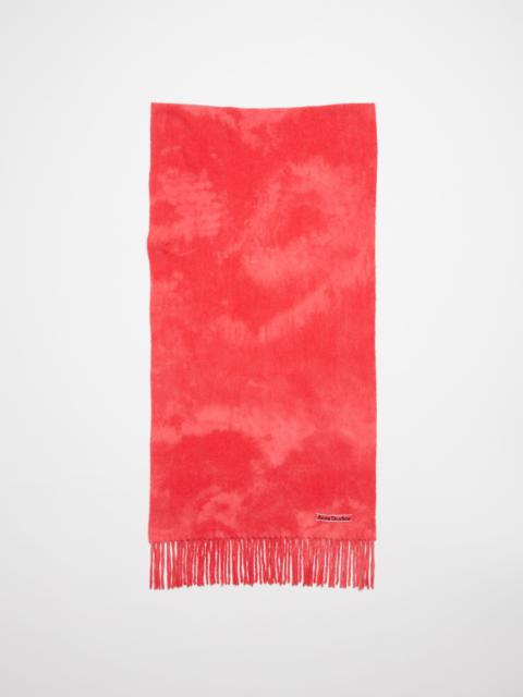 Acne Studios Tie-dye wool scarf - Narrow - Bright pink
