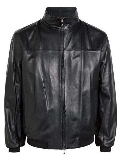 EMPORIO ARMANI Emporio Armani High-neck Leather Jacket