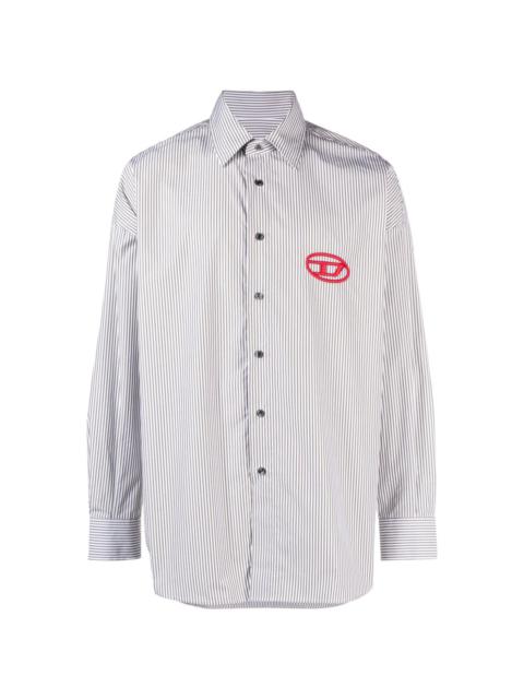 Diesel S-Douber logo-embroidered shirt