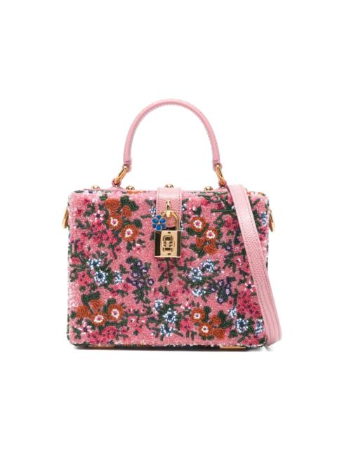Dolce & Gabbana floral padlock tote bag