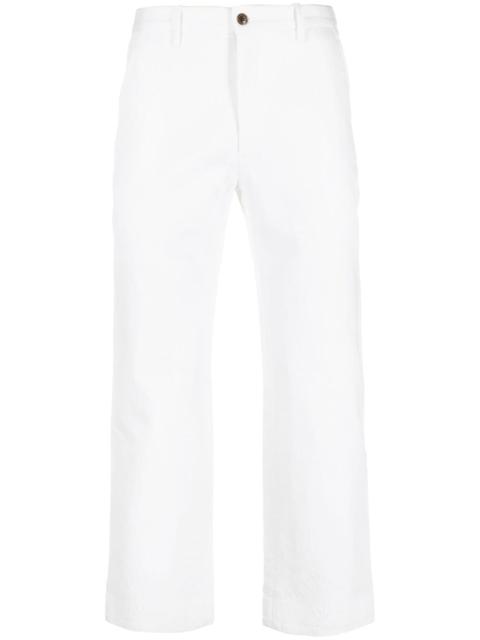 tailored straight trousers