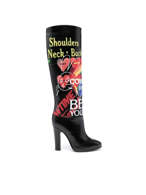 Vivienne Westwood Midas 105mm Meaningless-print boots