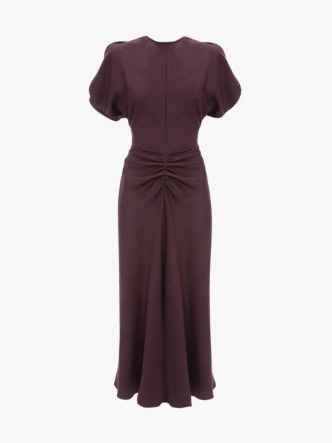 Victoria Beckham Bela Midi Dress In Acai
