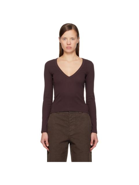 FLORE FLORE Brown Dewi Longsleeve T-shirt