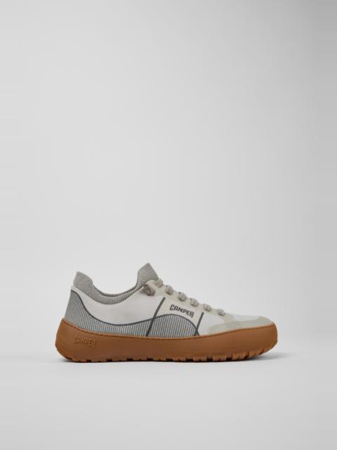 CAMPER Peu Serra 360º Durable Gray and White Engineered Material Sneakers for Men