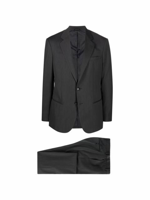 slim-fit wool two-piece suit