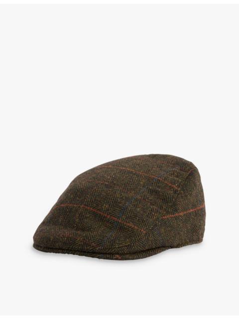 Barbour Cheviot logo-patch tweed flat cap