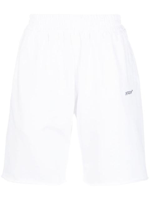 Off-White Scribble Diag print track shorts