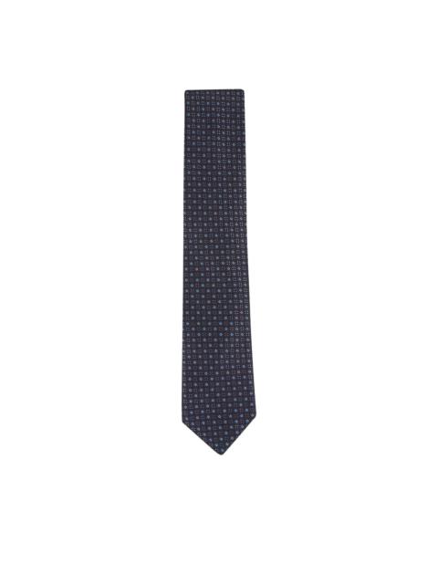 Canali patterned silk tie