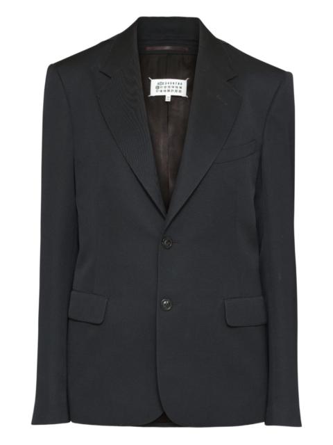 button wool blazer
