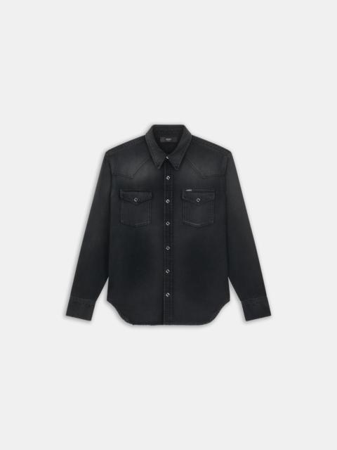 AMIRI WESTERN DENIM LONG SLEEVE SHIRT