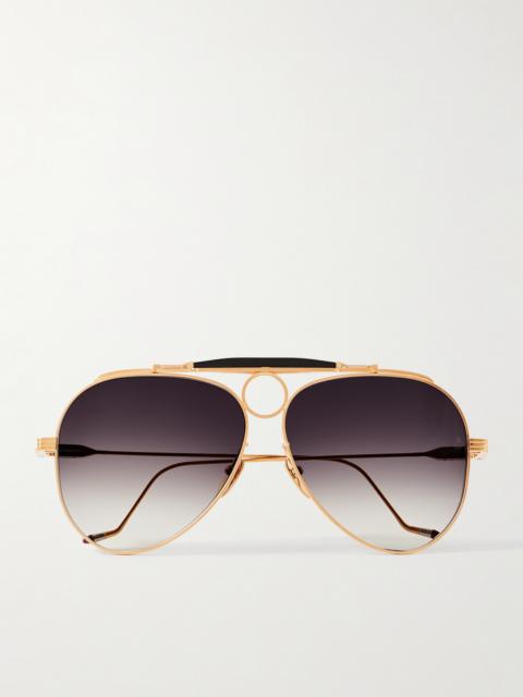 JACQUES MARIE MAGE Duke 2 Gold-tone Aviator-style Sunglasses
