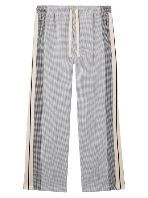 Palm Angels Men's Logo Vichy Track Pants - Grey Off White