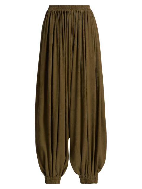 MICHAEL KORS COLLECTION Women's Sarouel Silk Seersucker Trousers - Fennel