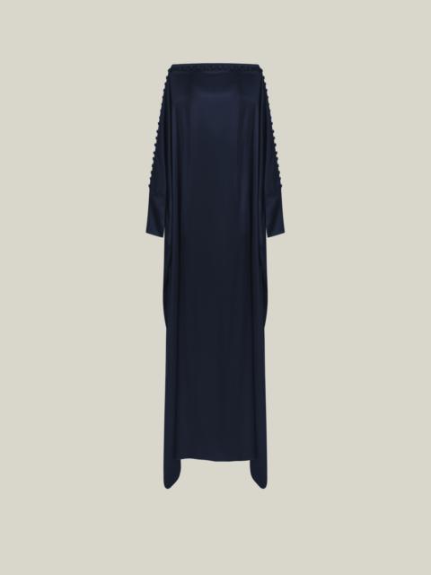 Taller Marmo Mila Satin Kaftan in Midnight Blue