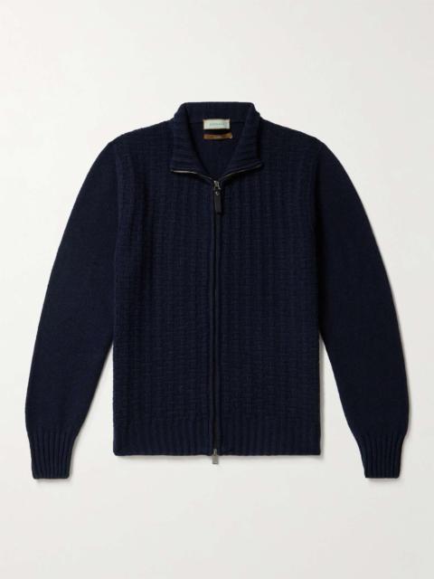 Canali Slim-Fit Wool-Blend Zip-Up Sweater