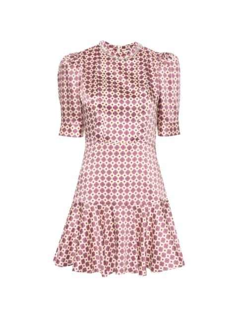 geometric-pattern mini dress