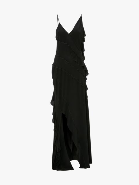 Victoria Beckham Frill Dress In Black