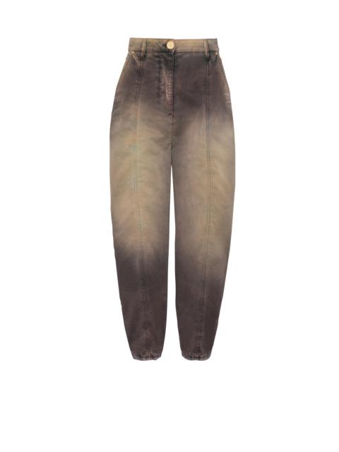 Balmain Tie-dye baggy denim jeans