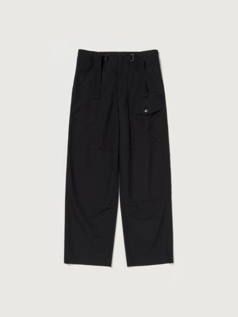 AURALEE WOOL HERRINGBONE CARGO PANTS