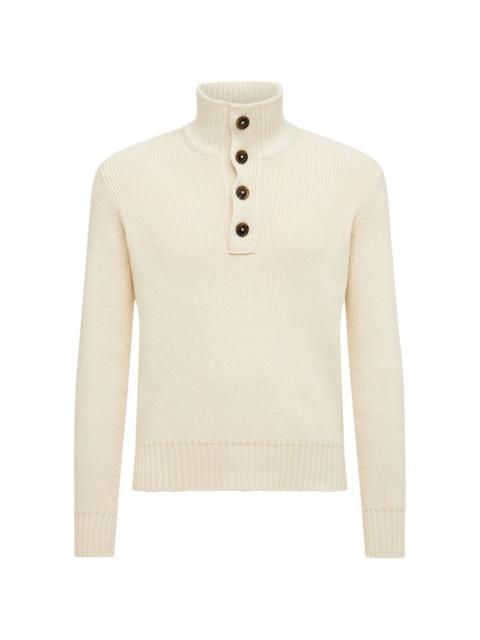 TOM FORD button high-neck sweater
