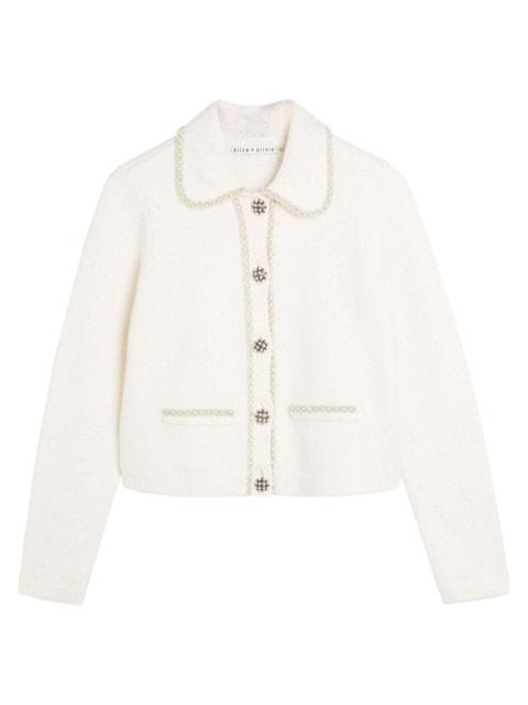 Alice + Olivia Alice + Olivia Noella Embellished Knit Jacket
