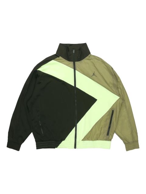 Jordan Air Jordan Wings Diamond Contrasting Colors Casual Sports Jacket Green CI7916-355