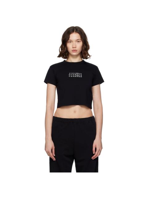 MM6 Maison Margiela Black Cropped T-shirt