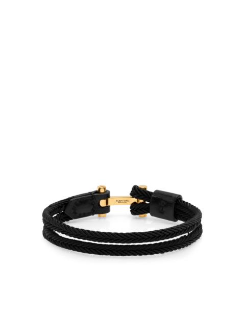 TOM FORD BRAIDED NYLON BRACELET
