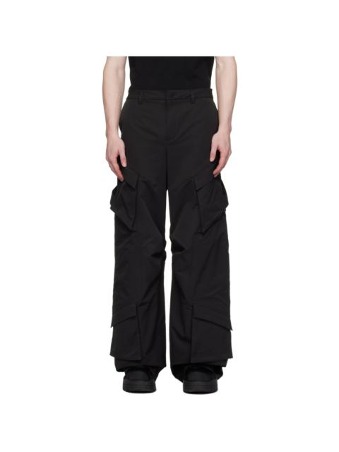 HELIOT EMIL™ Black Cellulae Cargo Pants