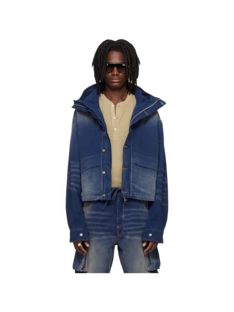 424 Navy Cropped Parka