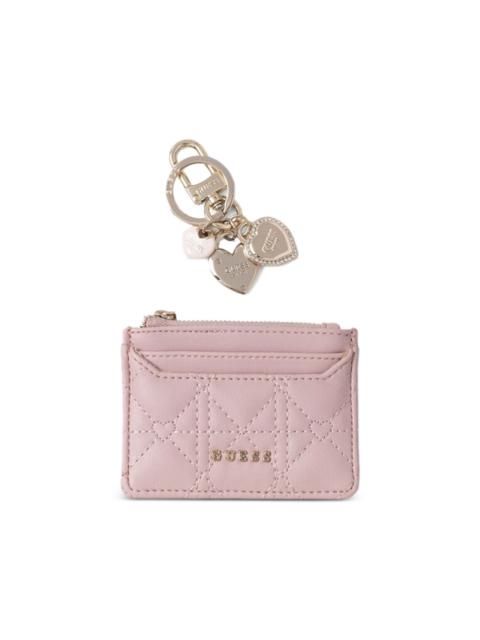 GUESS USA logo-detail card holder set