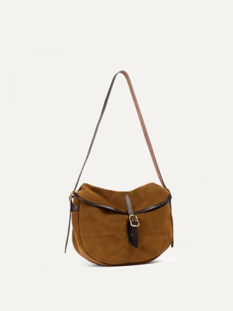 Bleu de Chauffe MARGOT HALF MOON FISHERMAN'S BAG  -  HAZELNUT BROWN