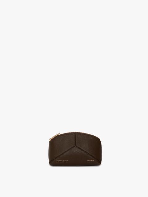 Victoria Beckham Exclusive Victoria Mini Wash Bag In Khaki Leather