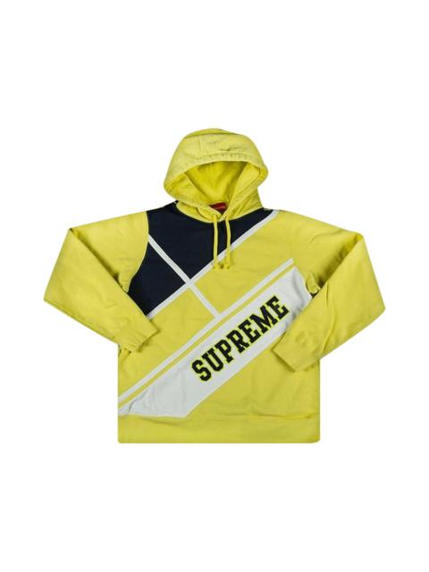 Supreme Supreme Diagonal Hooded Sweatshirt 'Lemon' | REVERSIBLE