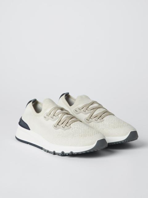 Cotton chiné knit runners