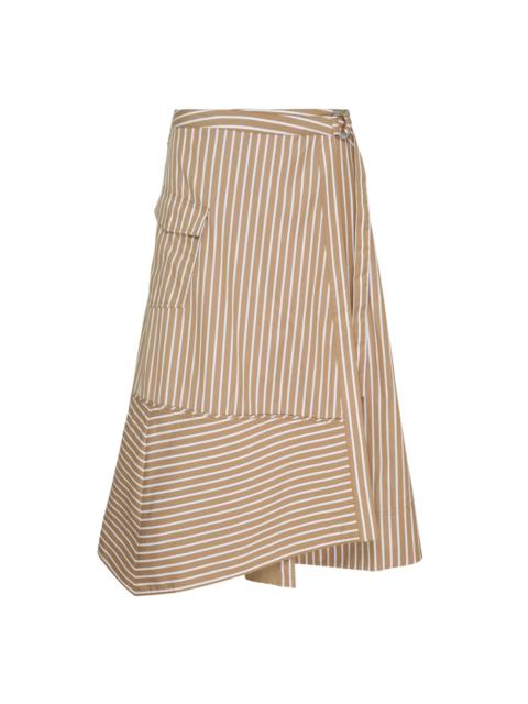 3.1 Phillip Lim Asymmetric Stripe Wrap Skirt