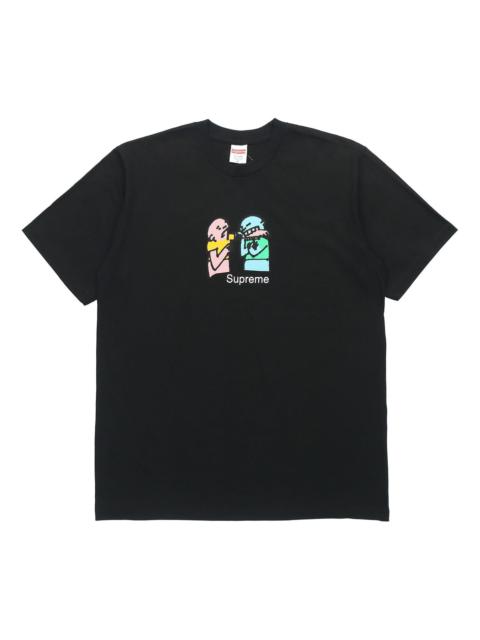 Supreme Supreme FW19 Week 17 Bite Tee Cartoon Graffiti Printing Short Sleeve Unisex Black SUP-FW19-10909