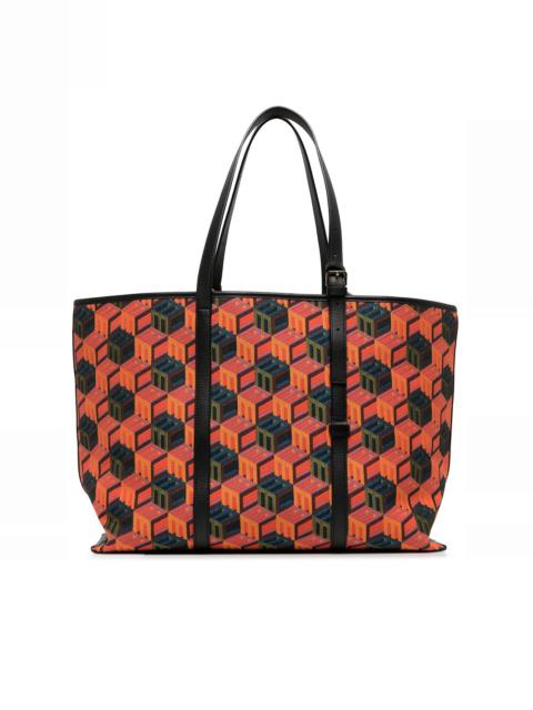 MCM cubic-monogram jacquard tote bag