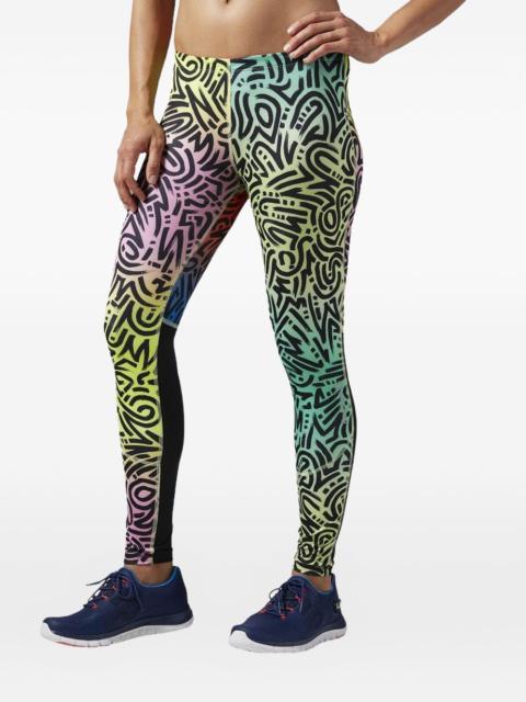 Reebok graphic-print leggings