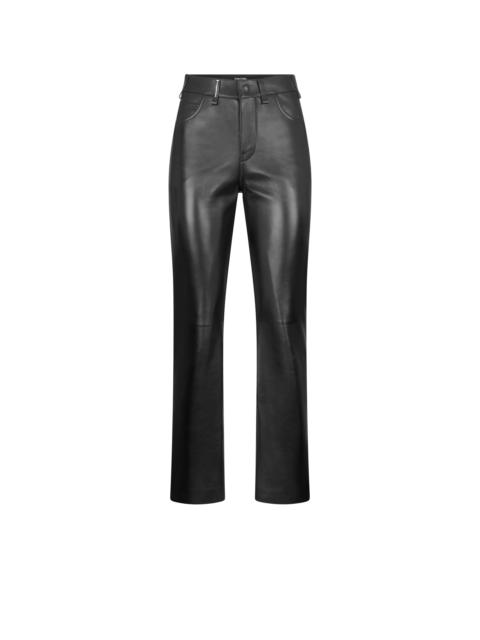TOM FORD NAPPA LEATHER FIVE-POCKET PANTS WITH TF DEBOSSED LOGO