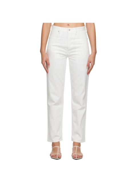 Jil Sander White Five-Pocket Jeans
