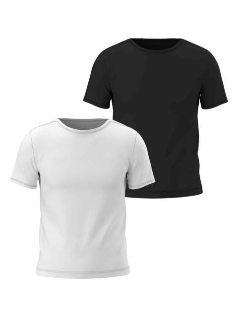 VERSACE Men's 2-Pack Cotton Jersey T-Shirts - White Black